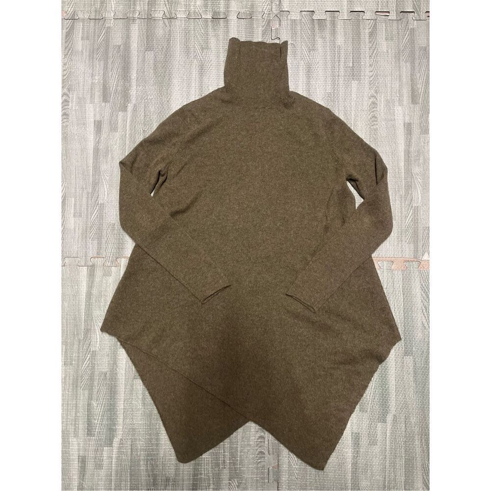 Magaschoni 100% Cashmere  Turtleneck Pullover Sweater Size XS Green